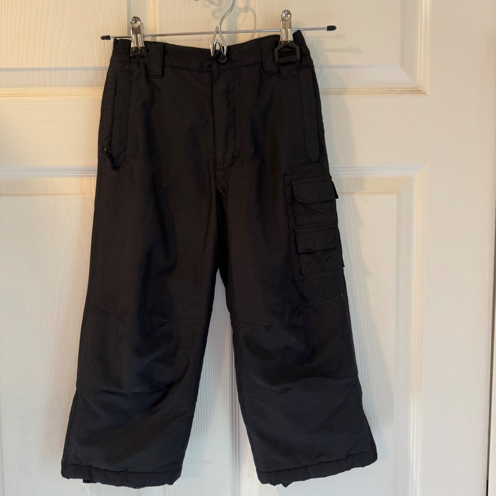Arctic Quest Snow Pants Kids 4 Black Insulated Cargo‎ Winter Outdoor 5260
